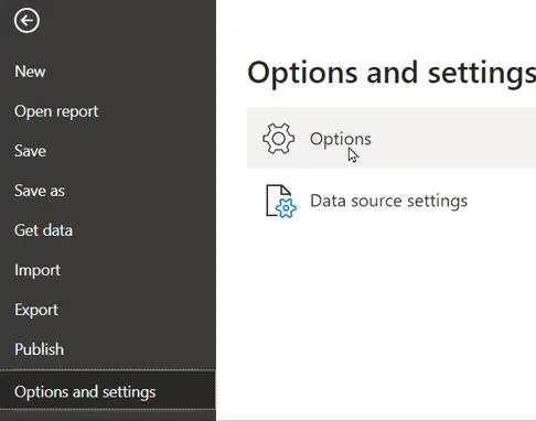 Power BI Options