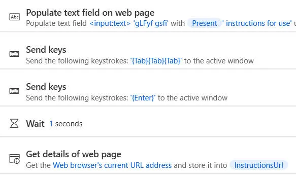 The flow actions