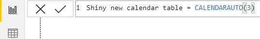 New table formula