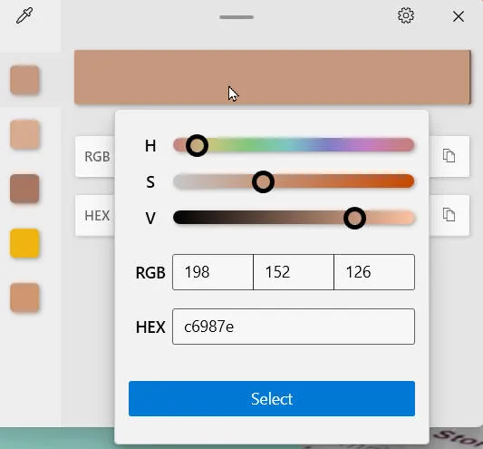 Colour editor