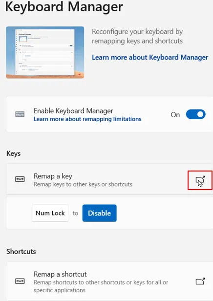 Keyboard manager