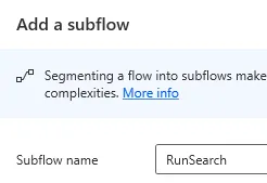 Adding a subflow