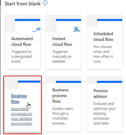 Running a desktop flow