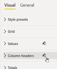 Symbol for format changes