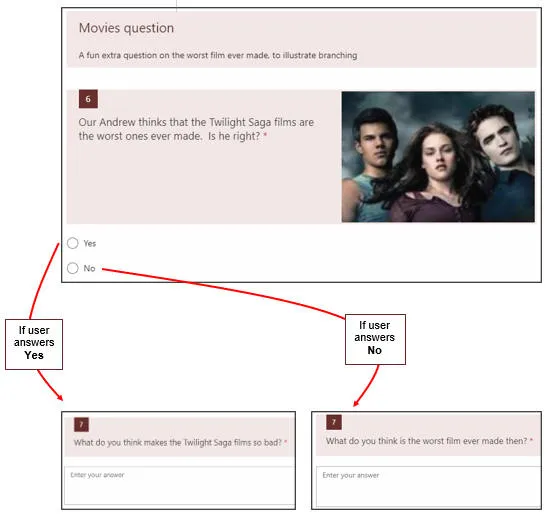 Branching in survey