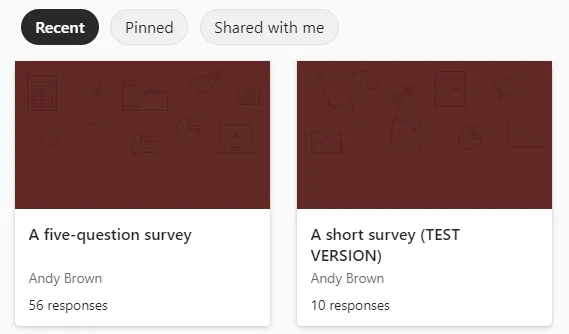 Two surveys