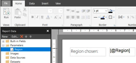 Region parameter