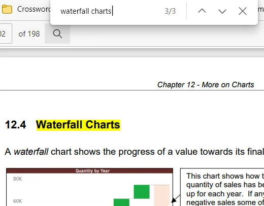 Finding text in courseware