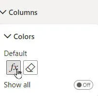 Conditional column colours