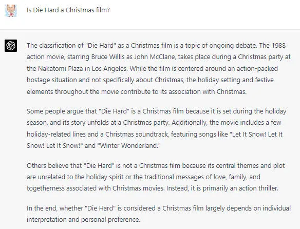 Die Hard at Christmas