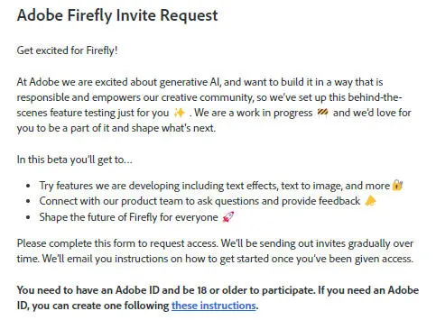 Firefly invite request