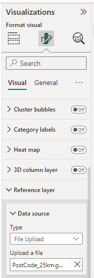 Upload the new reference layer