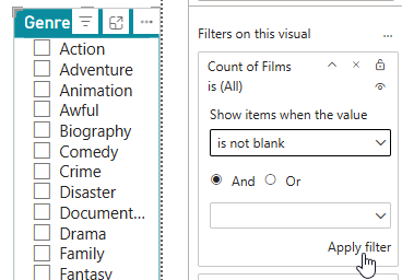 Setting a filter on a Power BI slicer using the value of a measure