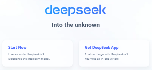 DeepSeek log-in options