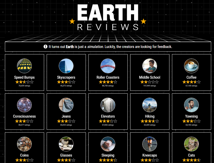 Earth reviews website