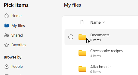 Choosing a cloud file Choosing a cloud file