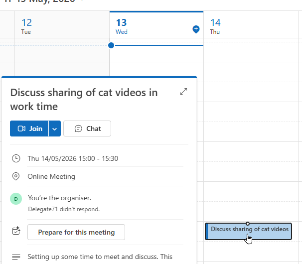 Teams meeting added Teams meeting added