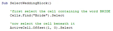 Excel VBA Macros exercise - Selecting cells (image 1)