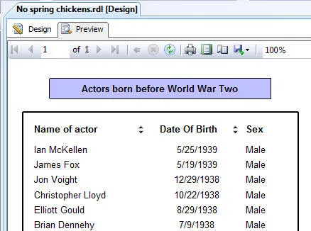 SQL Server Reporting Services 2008 R2 exercise - Tables (image 2)