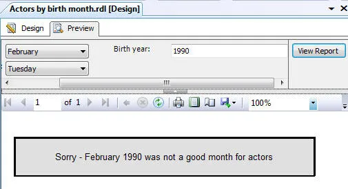 SQL Server Reporting Services 2008 R2 exercise - Parameters (image 2)