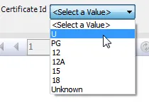 Certificate dropdown