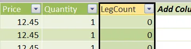 Leg count column