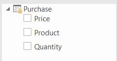 Pivot table field list