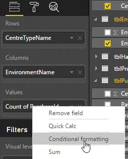 Conditional formatting