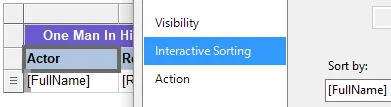 Interactive sorting