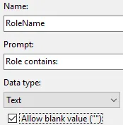 Parameter details