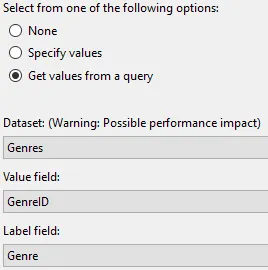 Available values