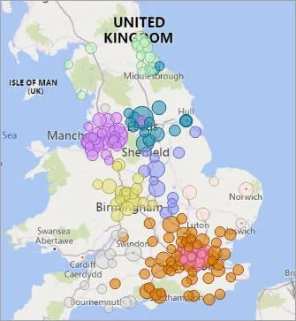 Colouring map by region