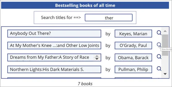 Books for search box