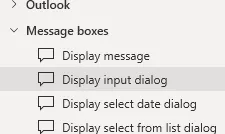 Input dialog