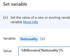 Nationality variable