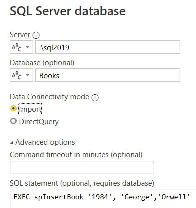 Calling stored procedure