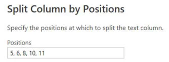 Split column by position