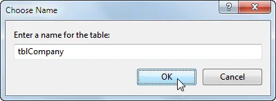 Choosing table name for SQL Server