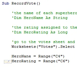 Misprinted VBA code