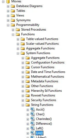 Example function - LEN