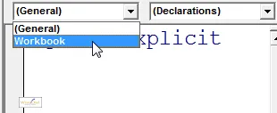 Selecting Workbook object