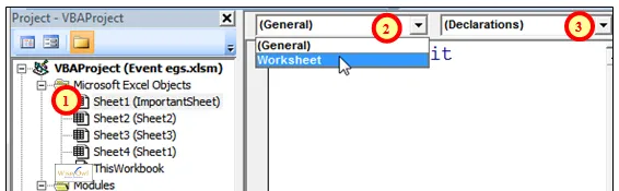 Attaching code to worksheet