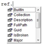 Reference object properties