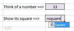 Typing in SQUARE function