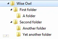 Folder and subfolders