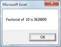 Factorial for modest number