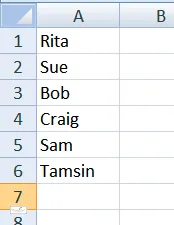 Array of 6 cells