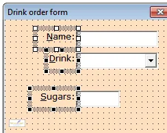 Controls with unequal vertical spacing