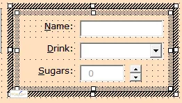 Controls grouped together