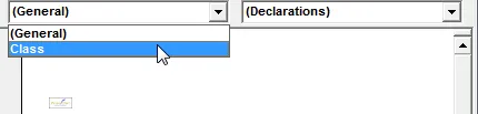 Select Class from the list